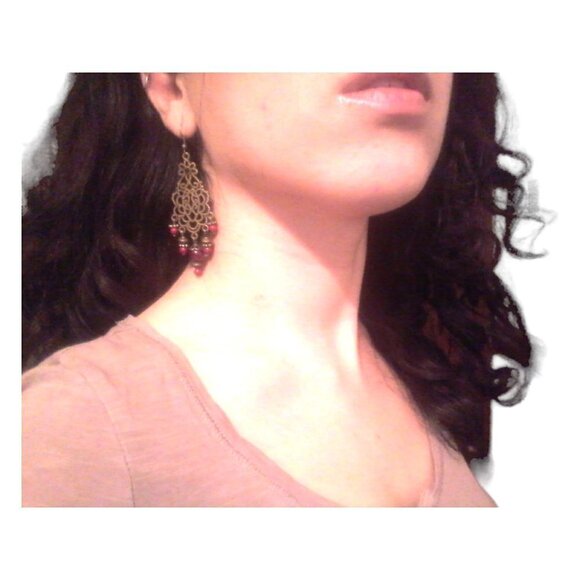 NWT Handmade Boho Earrings Artisan Handcrafted Dangle and drop earrings Goth - Picture 7 of 16